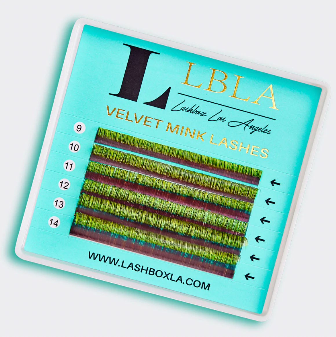 Velvet Mink 0.05 Lashes Mixed Tray - Black / Yellow Tip Ombre Lash Box LA Australia