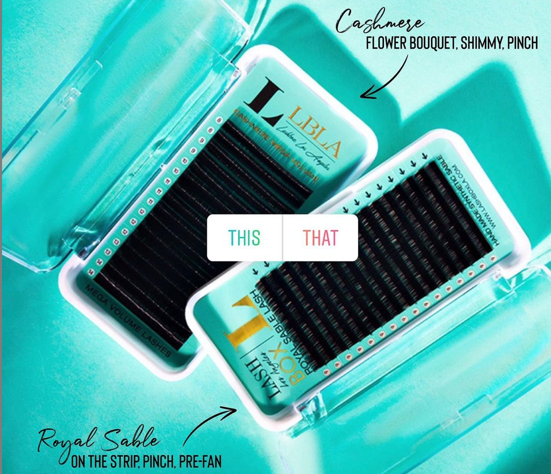How to choose the correct professional lashes for your lash studio. By @lashbox.brig