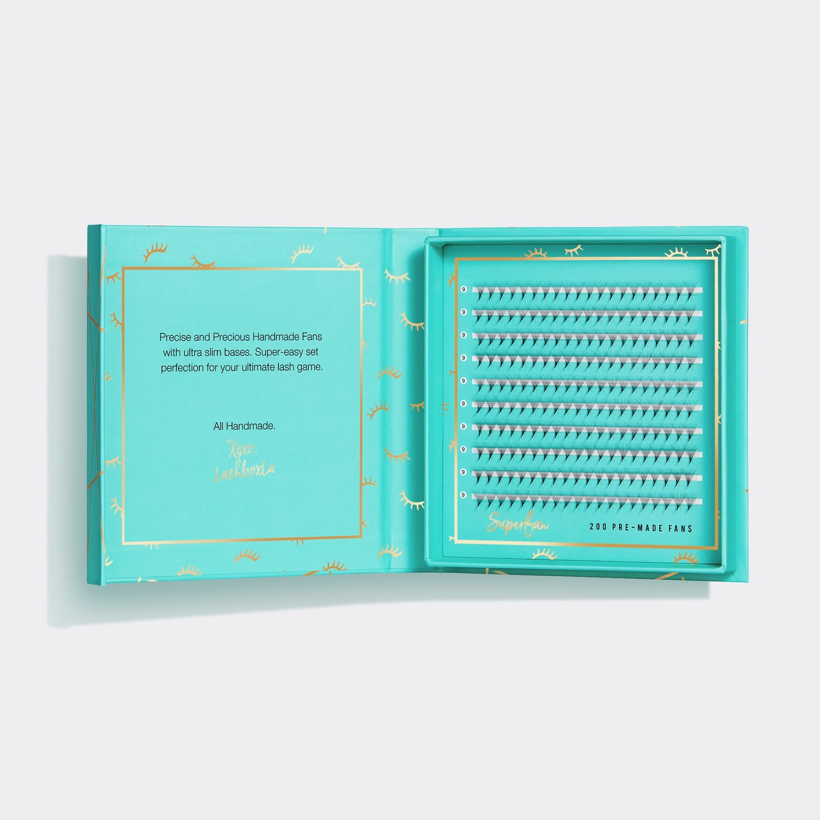 Super Fan 10d - 200 Pre-Made Fans Per Tray-LashBox LA Australia