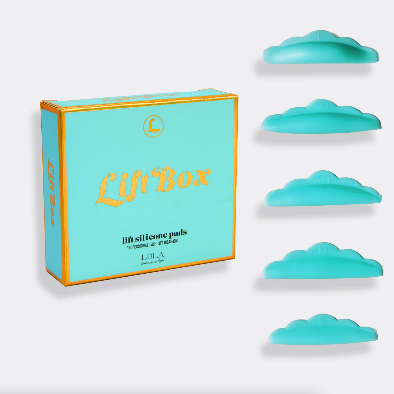 Teal lash lift sillicone pads, lash lift eye patches small medium large Lashboxla Australia 